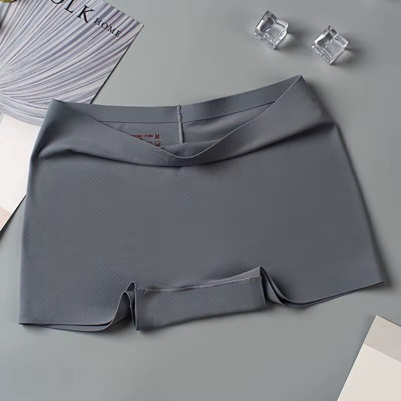 Ladies Boxer Underwear Plain Knickers Seamless Panties High Waist Briefs 3 Packs