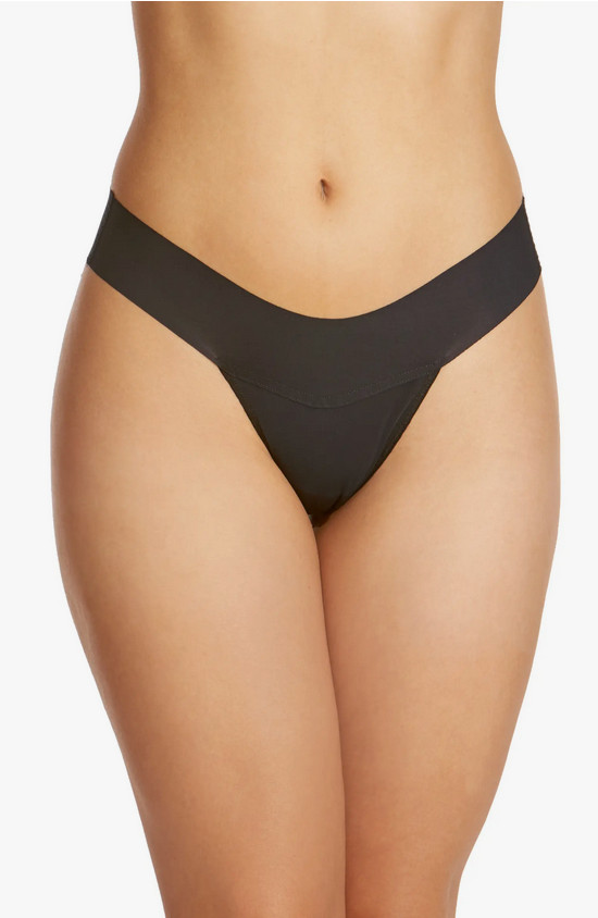NWOT Hanky Panky Breathe Natural Thong, Black, Size M