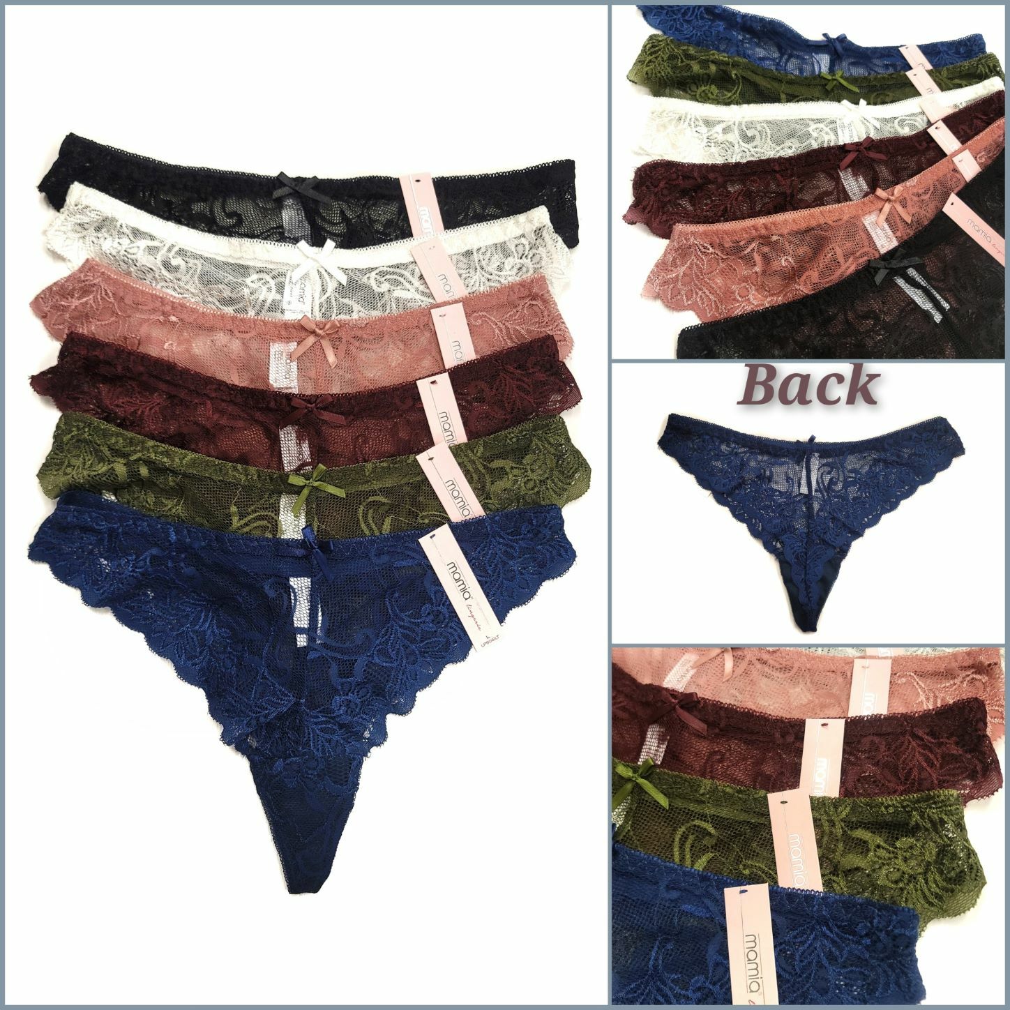 Women Comfort Stretchy Lace Thong Tanga Panties Underwear Sexy Lingerie