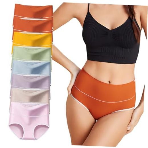 Women’s Cotton Underwear High Waiste Full Coverage Ladies X-Large Single Line
