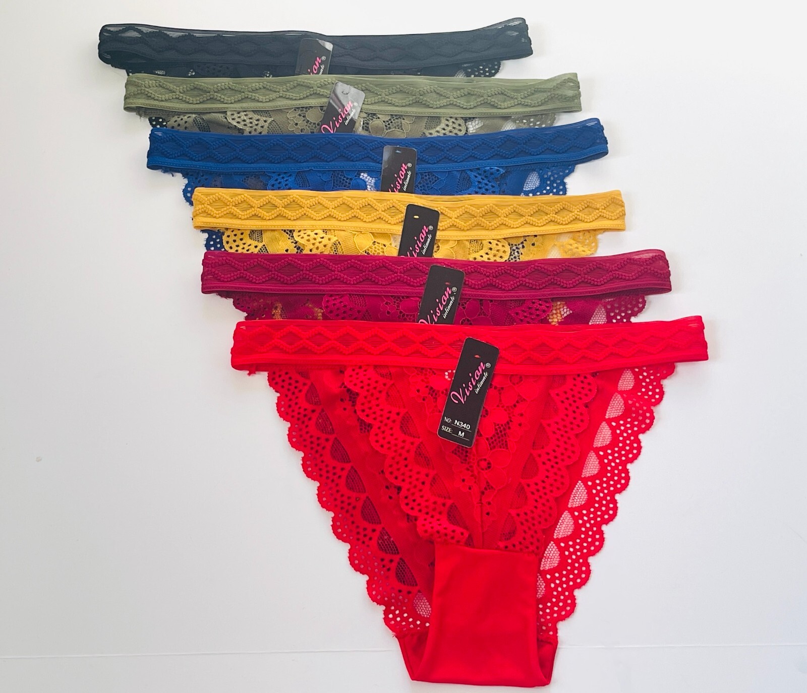 Lot 3-12 Women Sexy Lace Panties Knickers Lingerie Brazilian Underwear Briefs 34