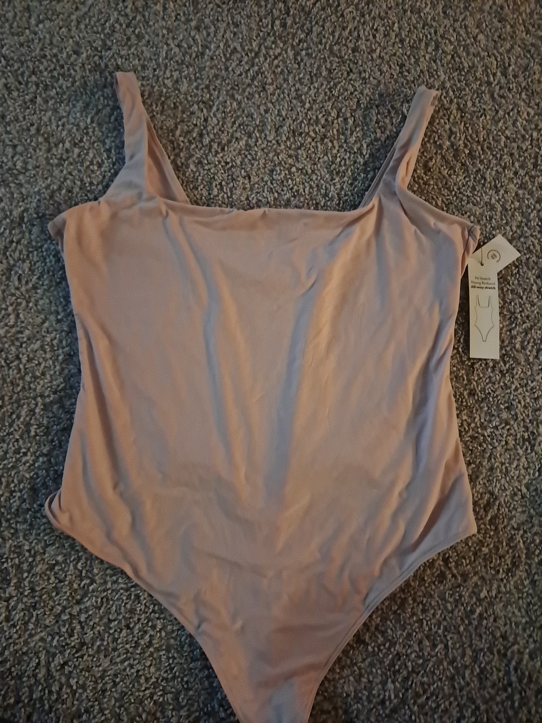 Bodysuit Fit Stretch Thong Women’s XXL (20). Beige. New with Tags .