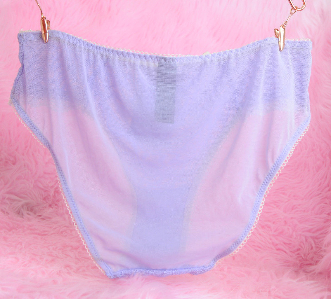 Sheer High Quality Exotic French Lace MSRP $20 Sissy Bikini Panties sz S