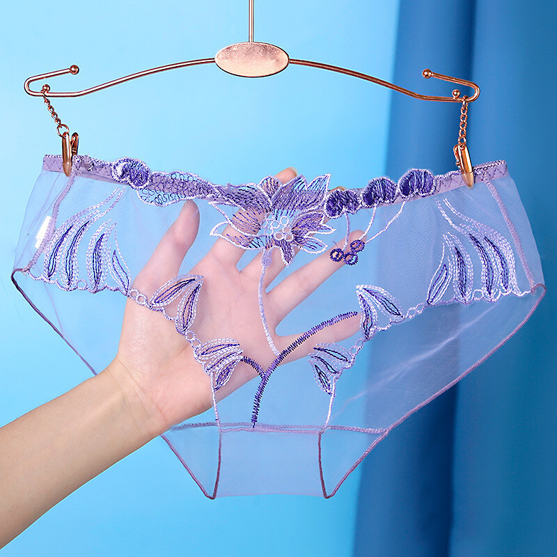 7 Pack Lot Sexy Womens See Through Sheer Pantis Briefs Lace Lingeries Underwear