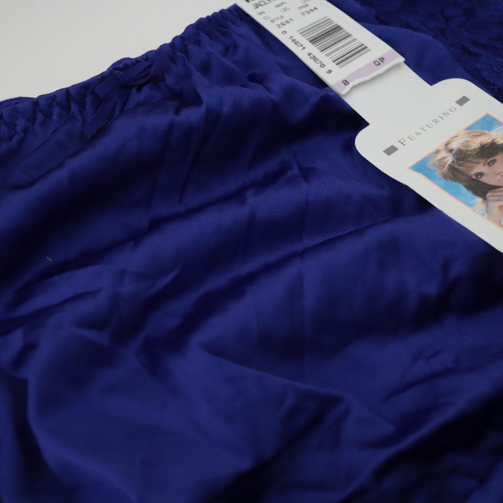 NEW Jaclyn Smith VTG 90s High Cut Silky Antron Nylon High Cut Brief Panty XL