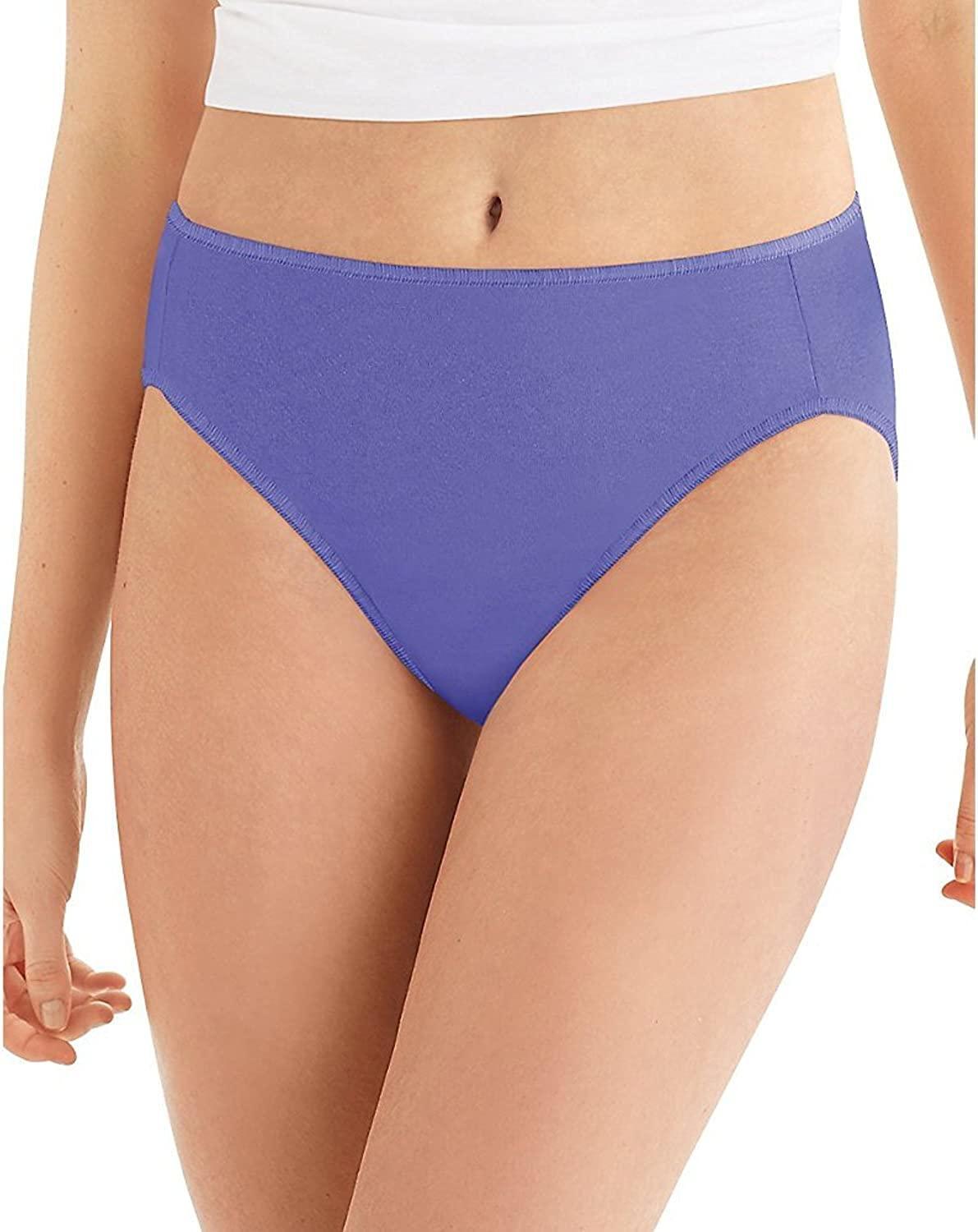 Hanes 286647 Women’s Tag-free Cotton Bikini 10-Pack, Assorted, Size 8 US