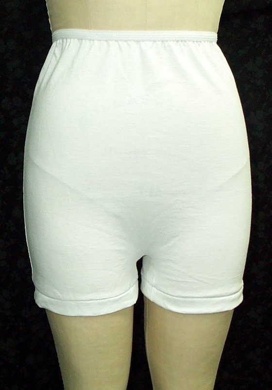 3 Pair White Long Leg 100% Cotton Panties Trunk Panty Extended Sizes 5 thru 15