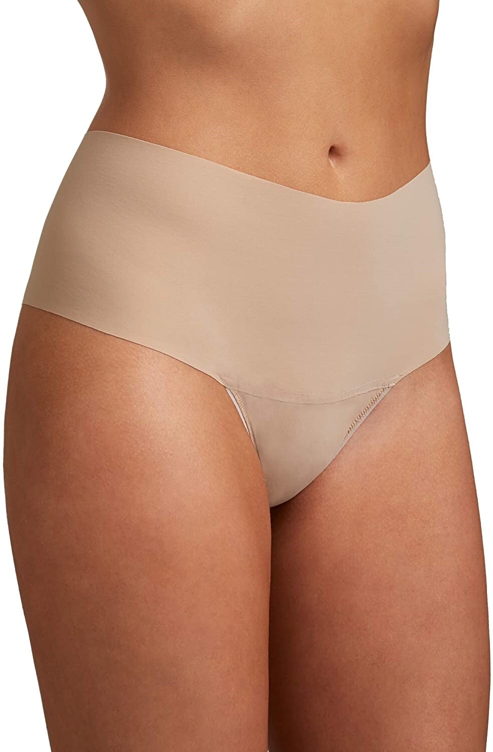 Hanky Panky 267640 Women Taupe Breathe High Rise Thong Underwear Size M