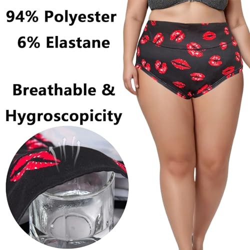 Women’s Underwear Plus Size Briefs XL-5XL High Waisted 4X-Large Hbxl 7pcs