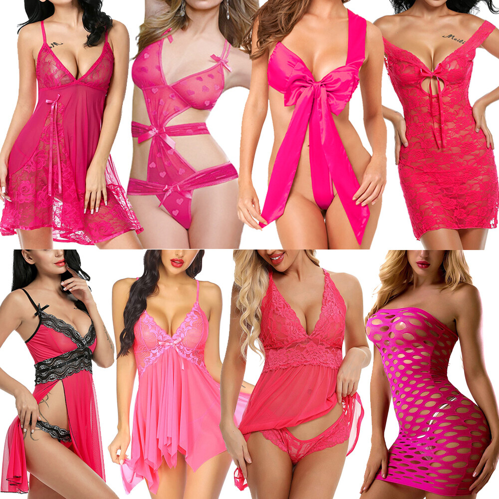 Women Sexy Lingerie Lace Babydoll Mini Bodysuit Underwear Nightwear Sleepwear US
