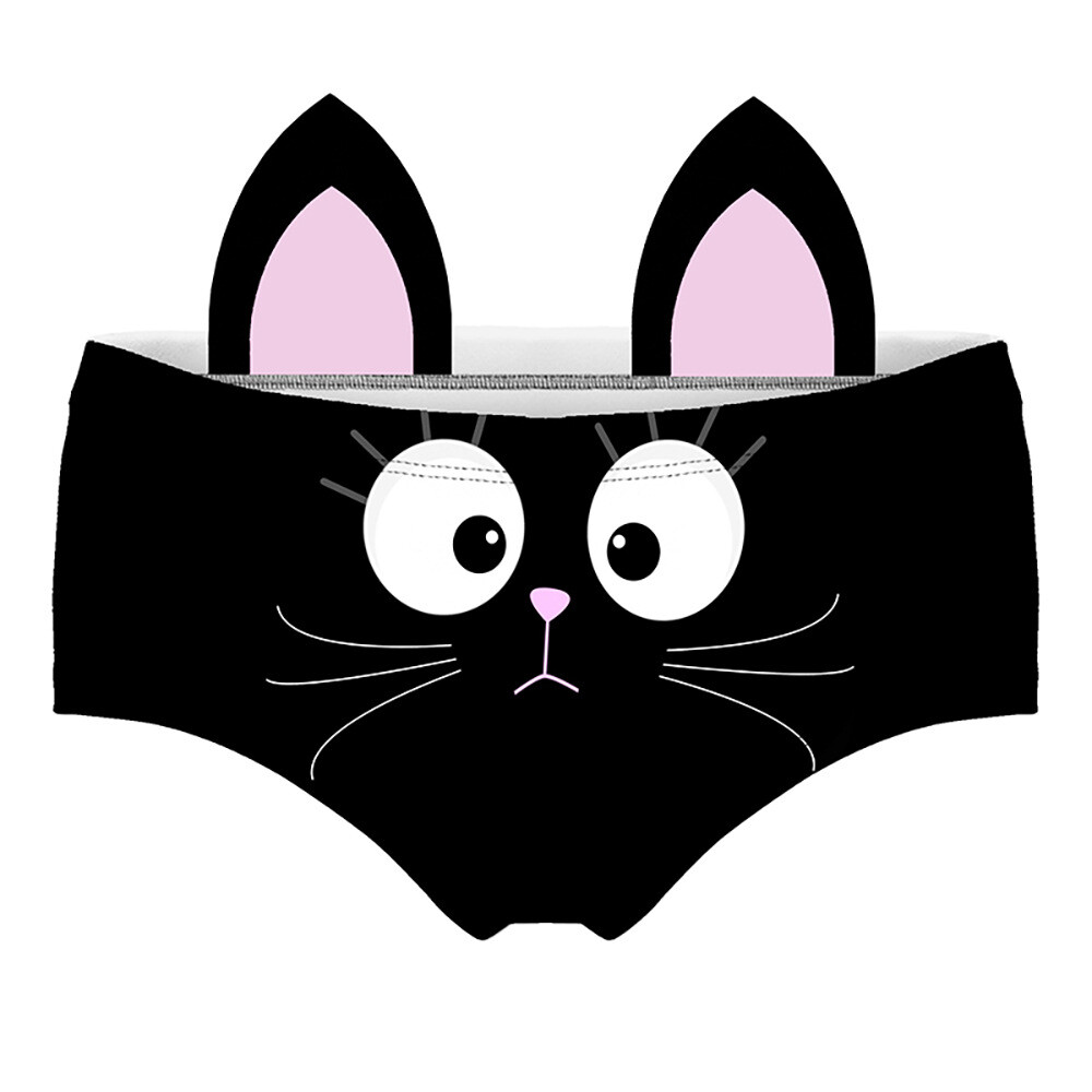 Three Dimensional Cat Ear Girl Underwear Cute Briefs Low Waist Underwear