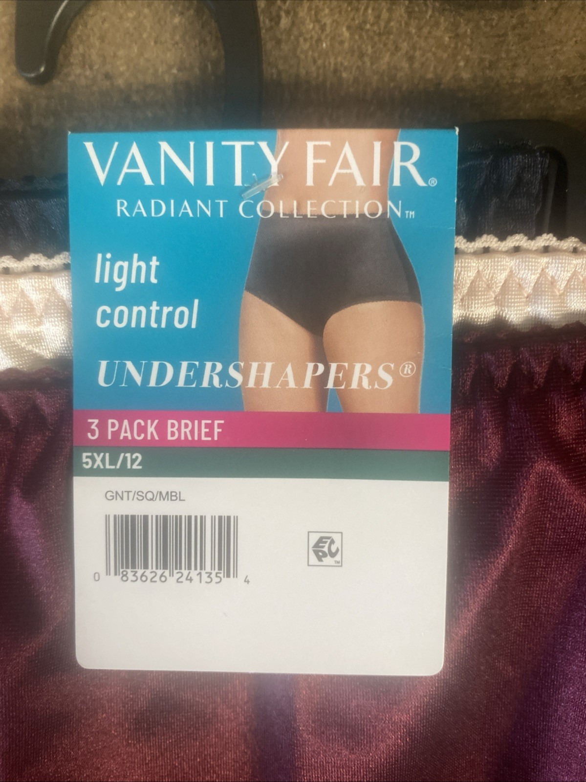 New Vanity Fair Radiant Collection 3 Pack Light Control Brief Womens 5XL/12