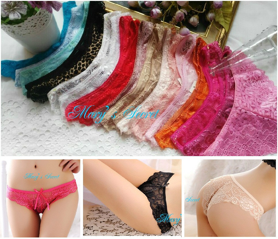Lot 3,6,12 Pcs Mary’s Secret Sexy Women Lace Low-Waist Underwear Panties Briefs
