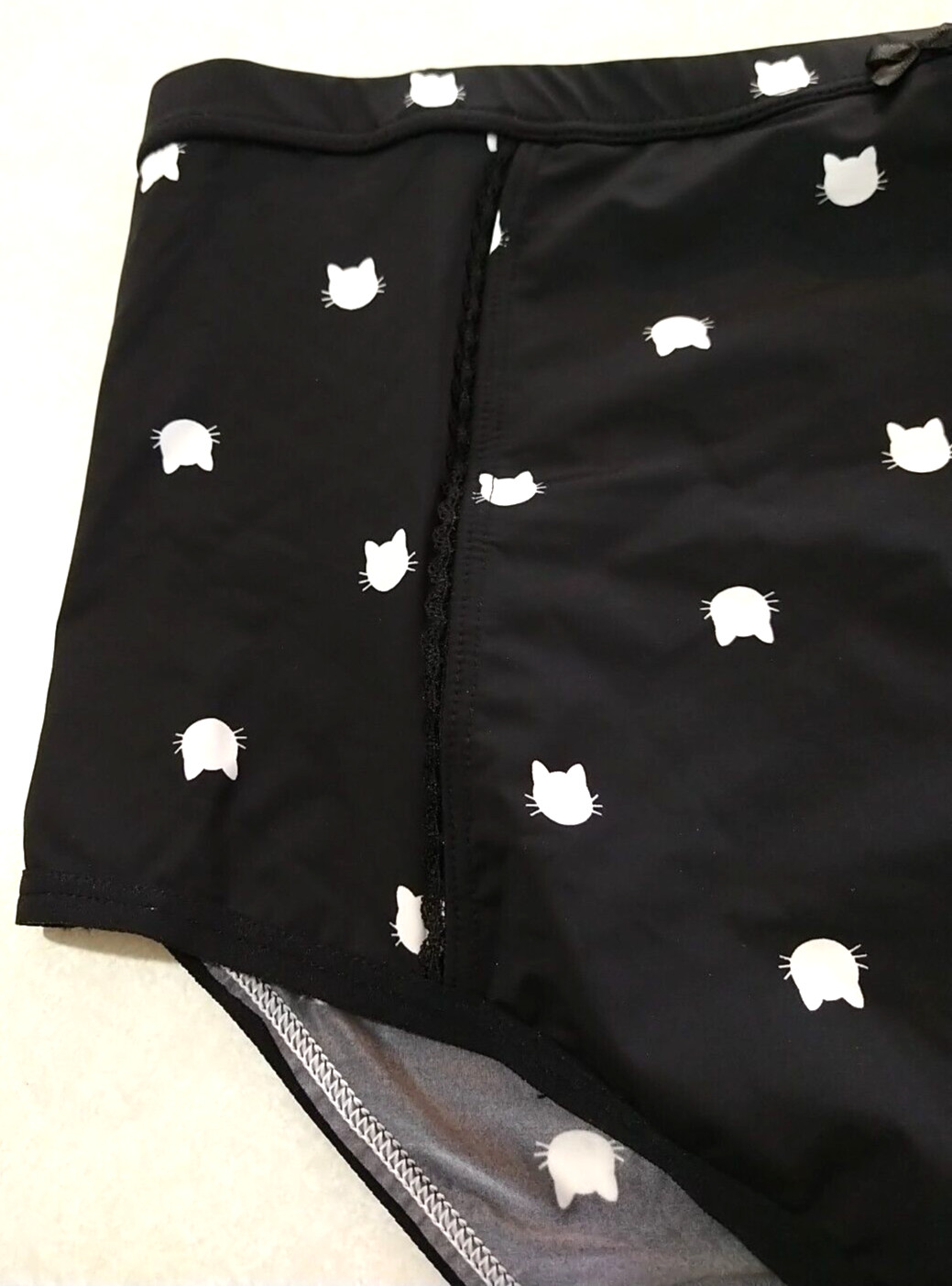 Torrid Adorable Black Cat Phase Print Retro High Rise Brief Panty Plus SZ 1 NEW