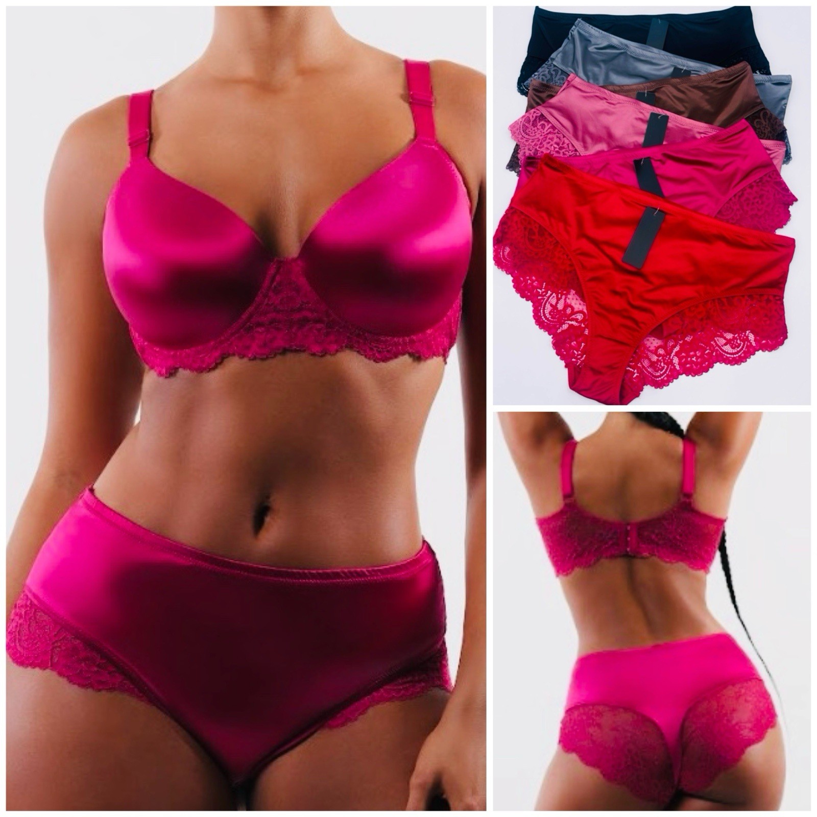 6 Pack Women Ladies Sexy Satin Panties Underwear Full Coverage Brief Lingerie 4X