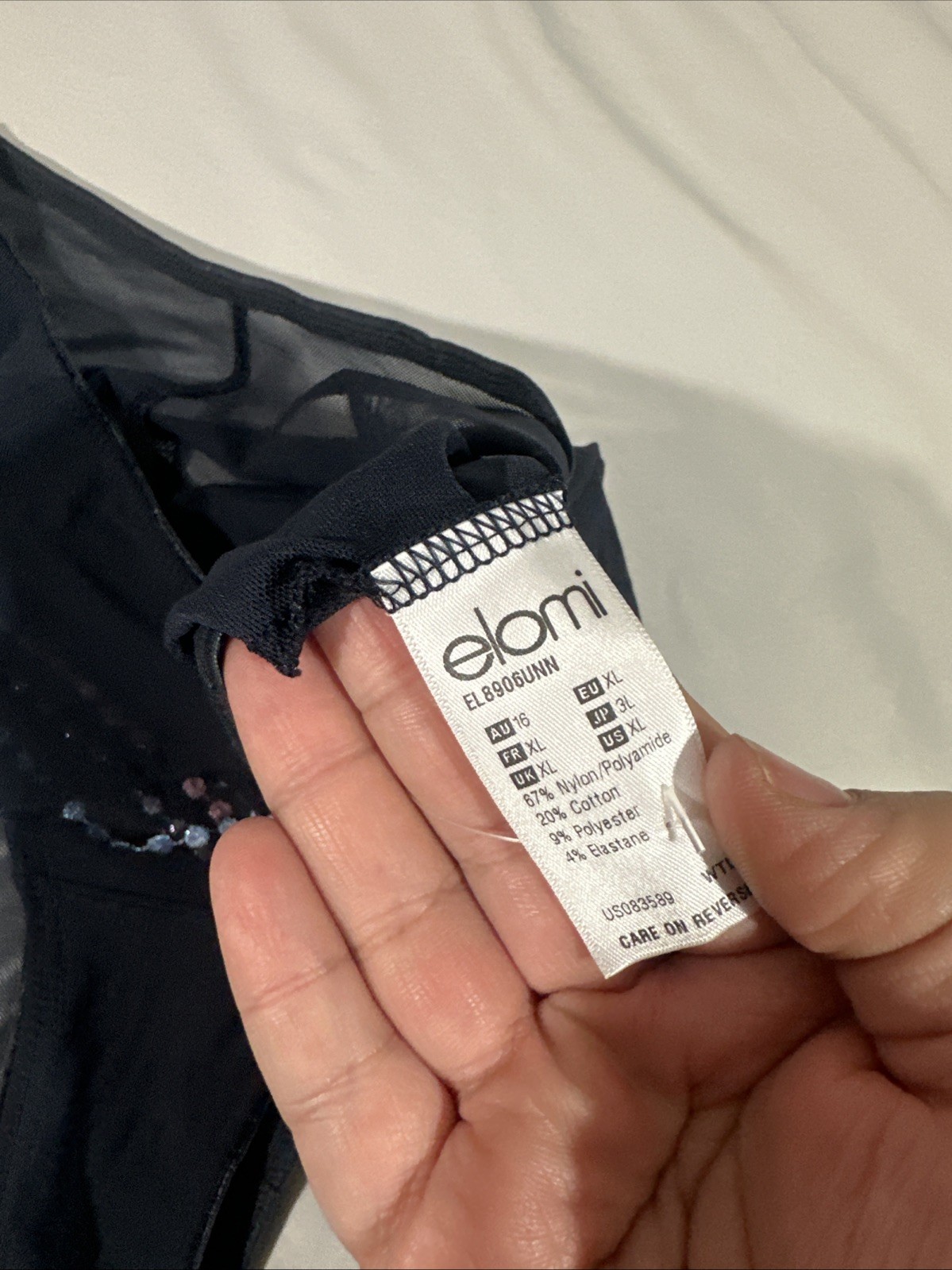 NWT $32 Elomi [ XL ] Matilda Embellished Briefs in Unicorn Blue/Grey #T2180
