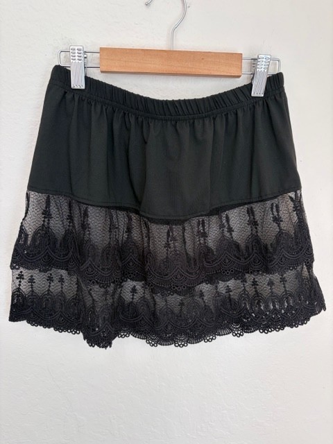 Vanrose Jan Womens Lace Shirt Extender See Through Lace Underskirt Layering Slip