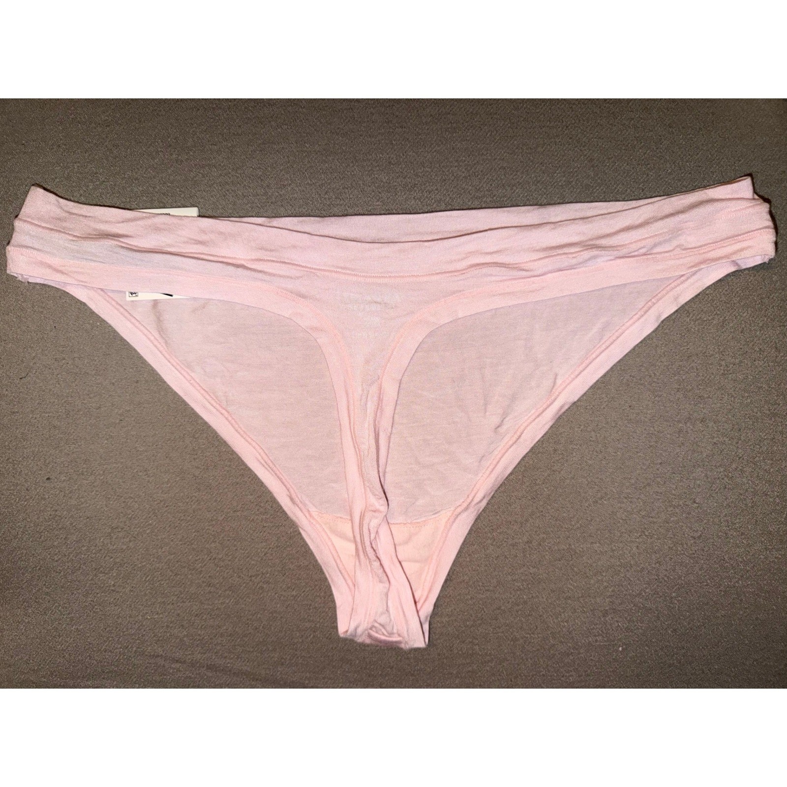 Alfani Ultra Soft Women’s Crystal Pink Cotton Blend Thong Panty, Size XXL, NWT