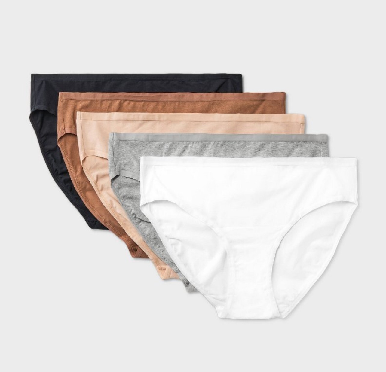 NEW~ Deal Worthy sz XXL 2 pk 9 Pairs Bikini Underwear Women’s Neutral Cotton o65