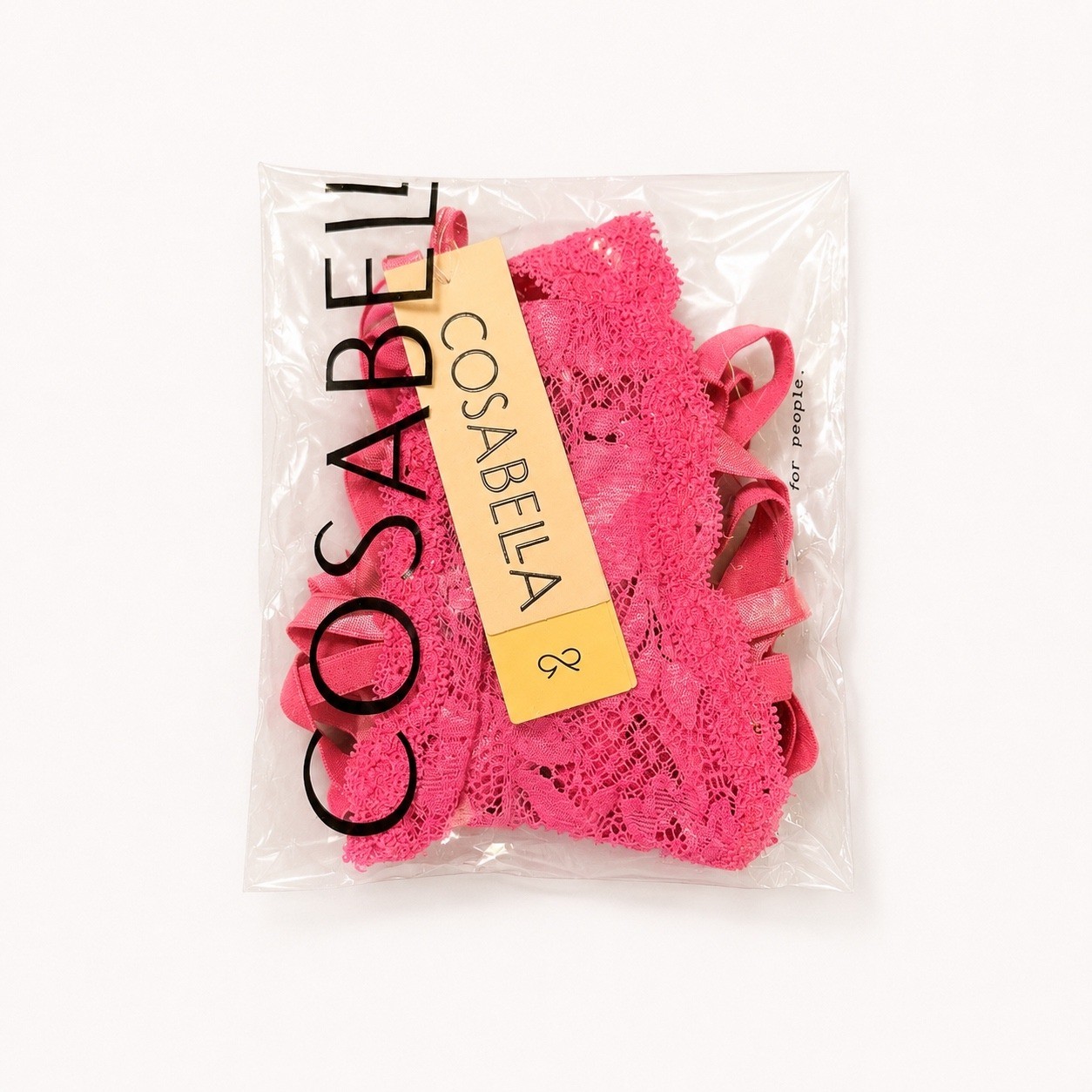 COSABELLA Never Say Never Strappy G-String Rani Pink Lace Thong / NWT – Size S/M