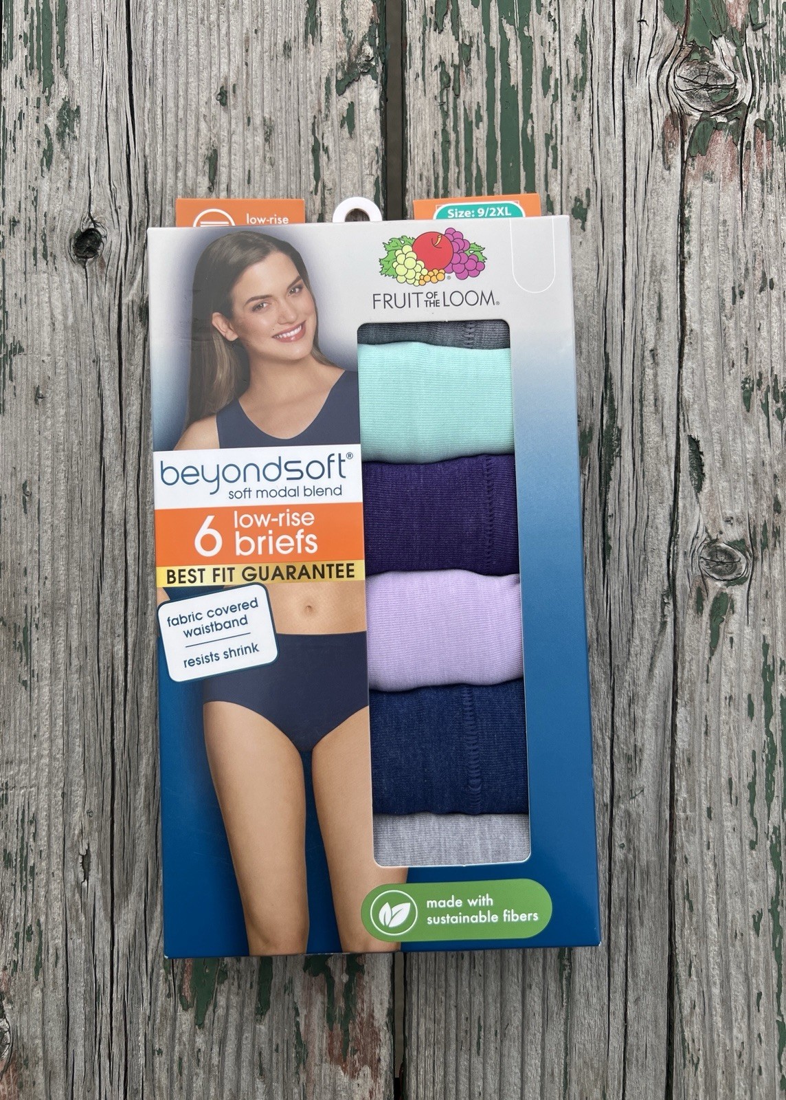 6-Pack FRUIT of the LOOM Women’s Size 9/2XL Low-Rise Briefs Beyondsoft Assorted