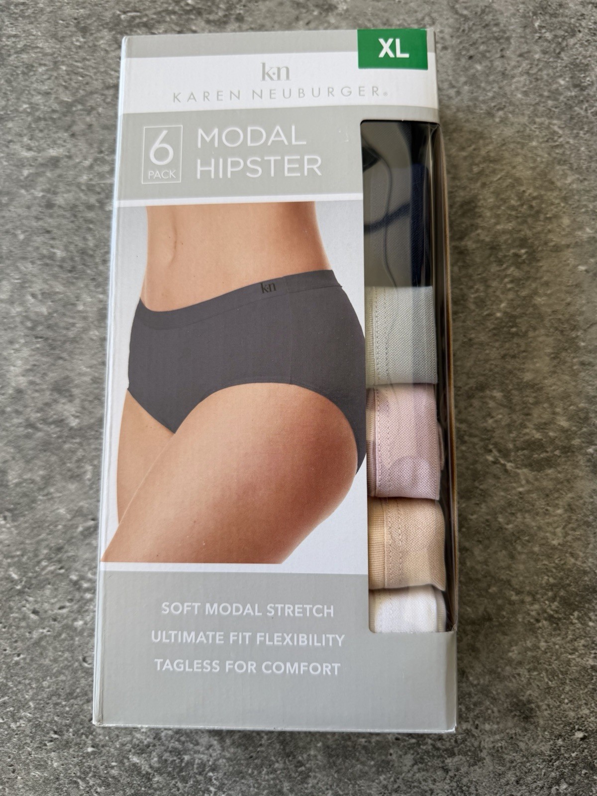Karen Neuburger Women’s XL 6-Pack Modal Hipster Underwear Soft Stretch NWT