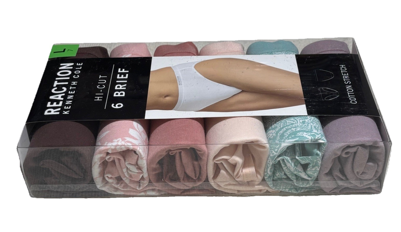 Reaction Kenneth Cole 6 Pk Women’s Fashion Stretch Hi-Cut Brief Underwear