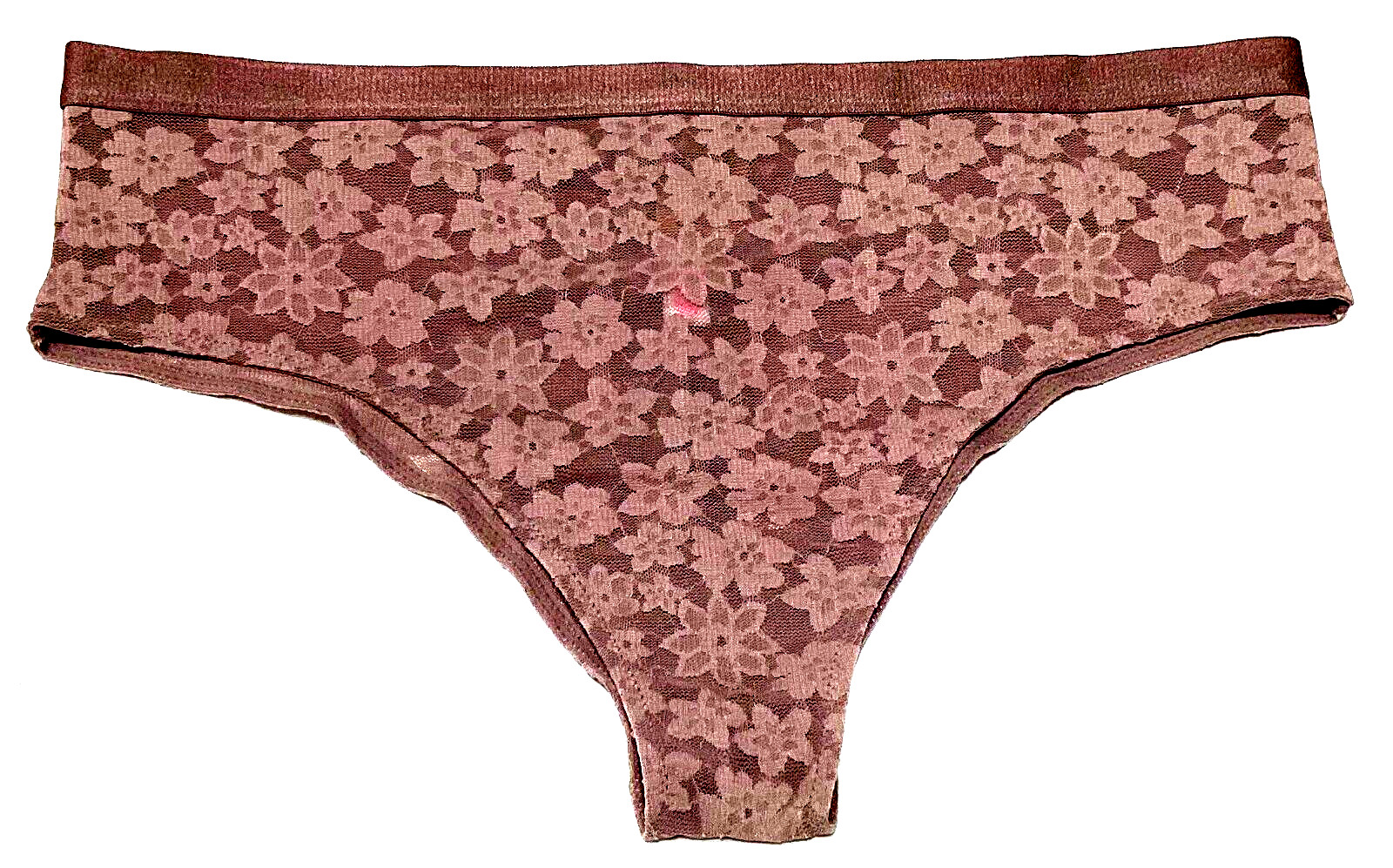large – NWT Victoria’s Secret brown floral mesh cheekster panty (d174)