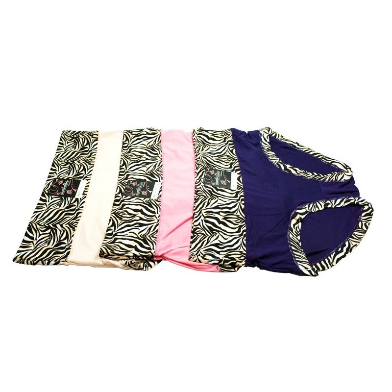 B3 Colorful Zebra high cut waist Soft Stretchy Brief sissy panties Sz L