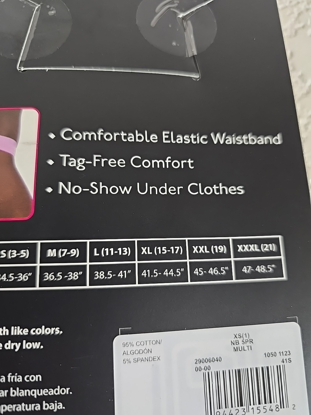 5 PAIR NO BOUNDARIES THONGS WITH COMFORT WAIST TAG FREE COTTON RIB SZ XS (1)