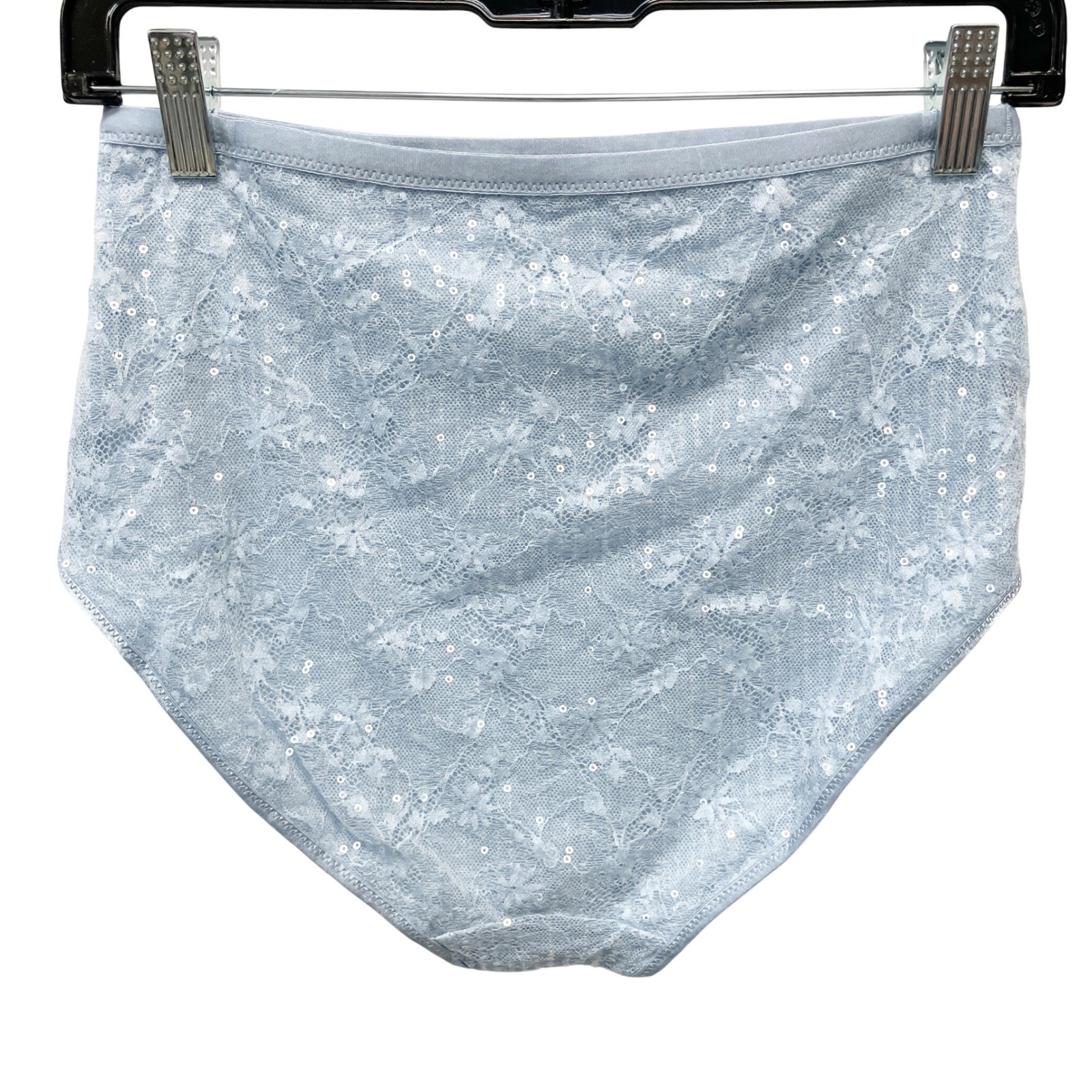 Wild Fable Women’s Light Blue Sequin High Waist Intimates Brief Panty Size M