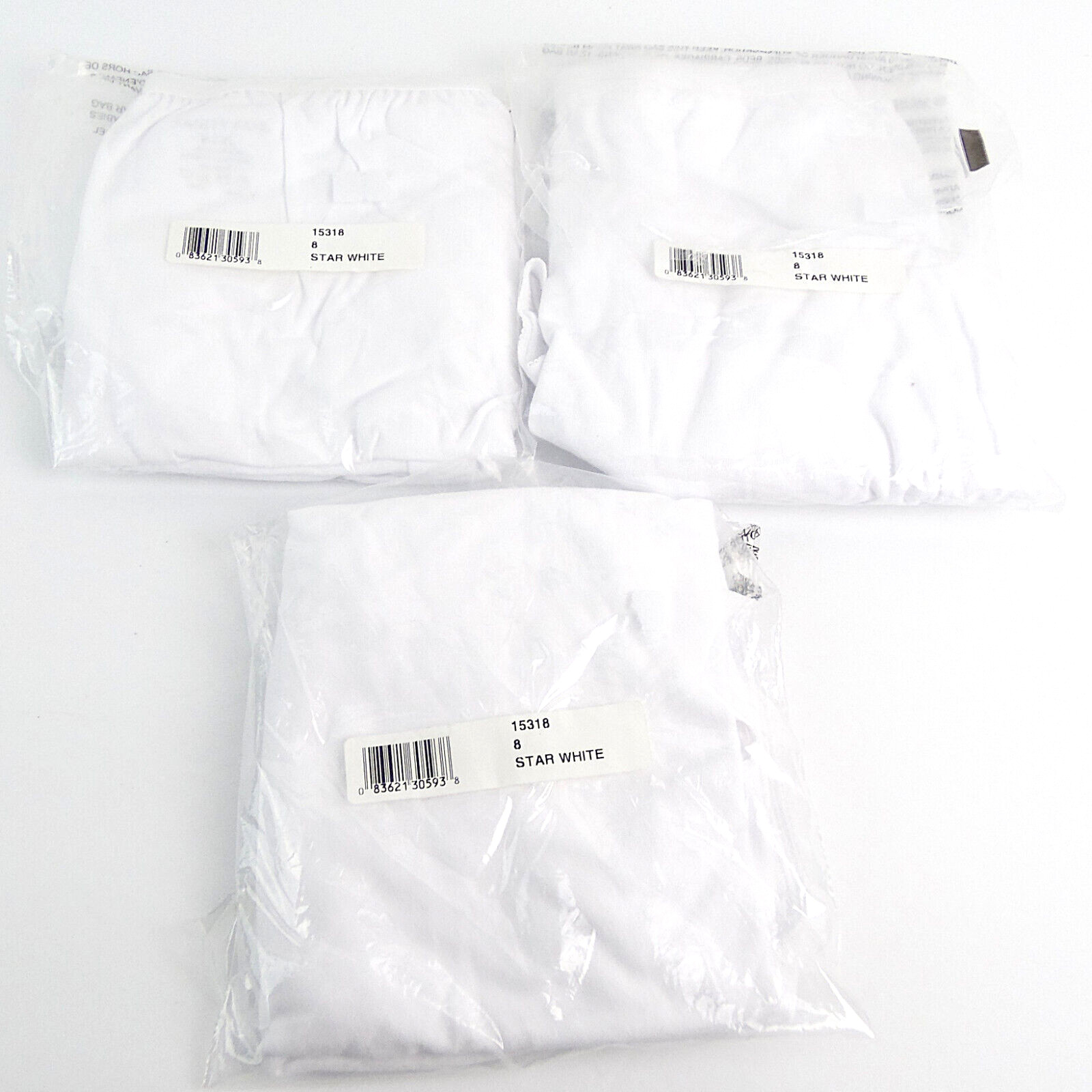NWT 3 Vanity Fair 15318 White Perfectly Yours Tailored Cotton Brief Panties 8