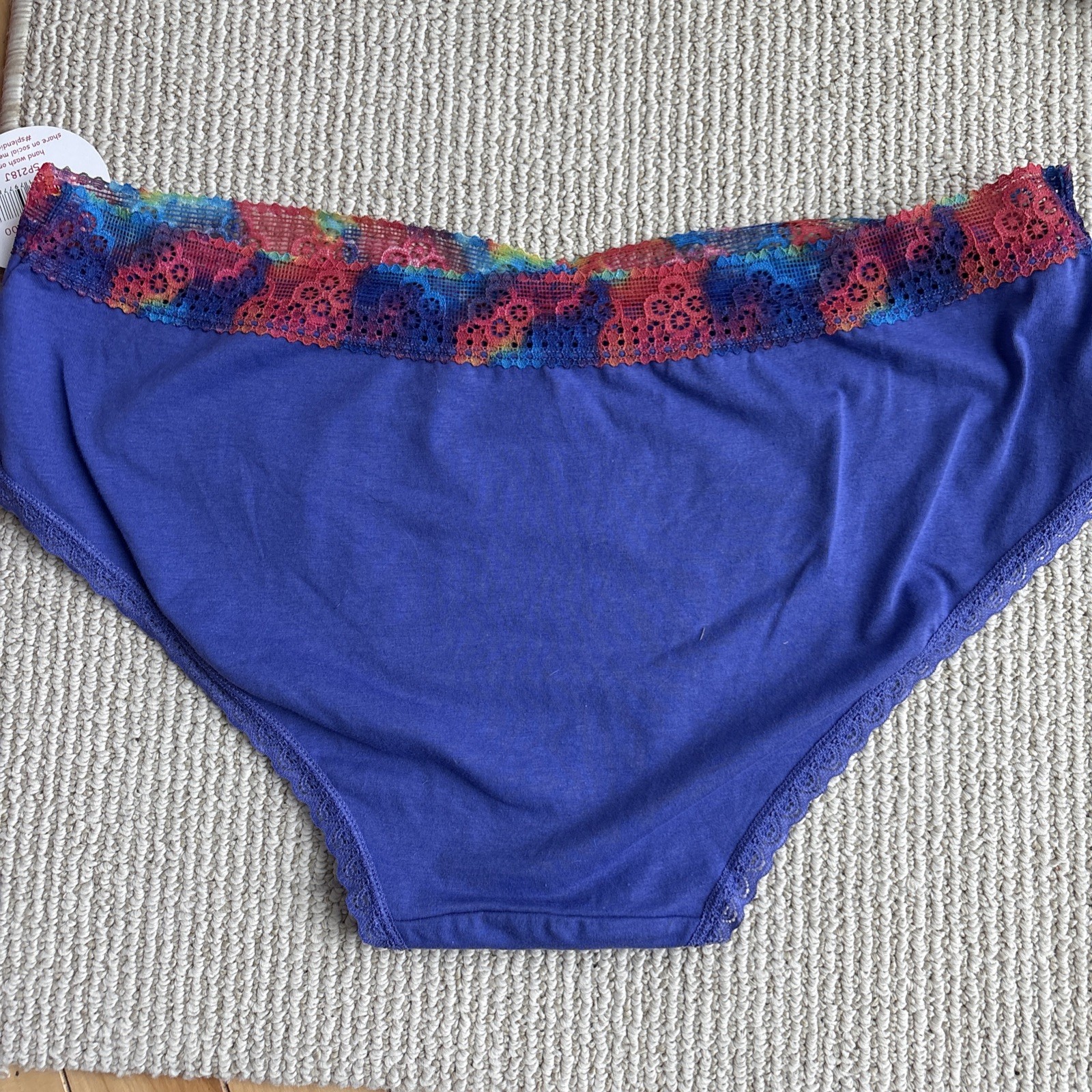 Splendies Santa Monica blue Panties with Lace Trim Size 1X