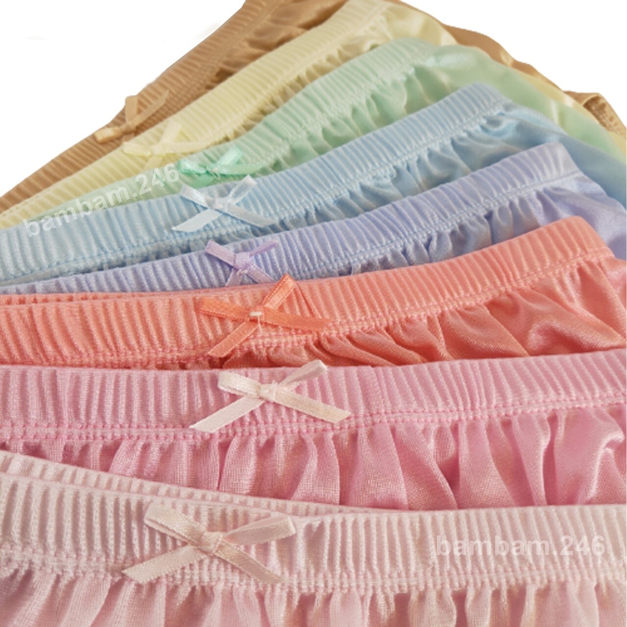 6 Pack Comfortable Soft Underwear Size XL Nylon Panties Briefs VTG Hips 36″-46″