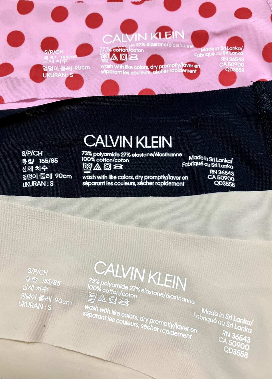 NWT Calvin Klein Women’s S 3 Pack Invisibles Thong Underwear Panties QD3558