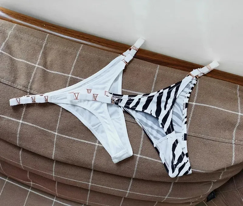 Seamless Sexy Thong Women Underwear Briefs Panties Zebra Flower Low Rise Luxury