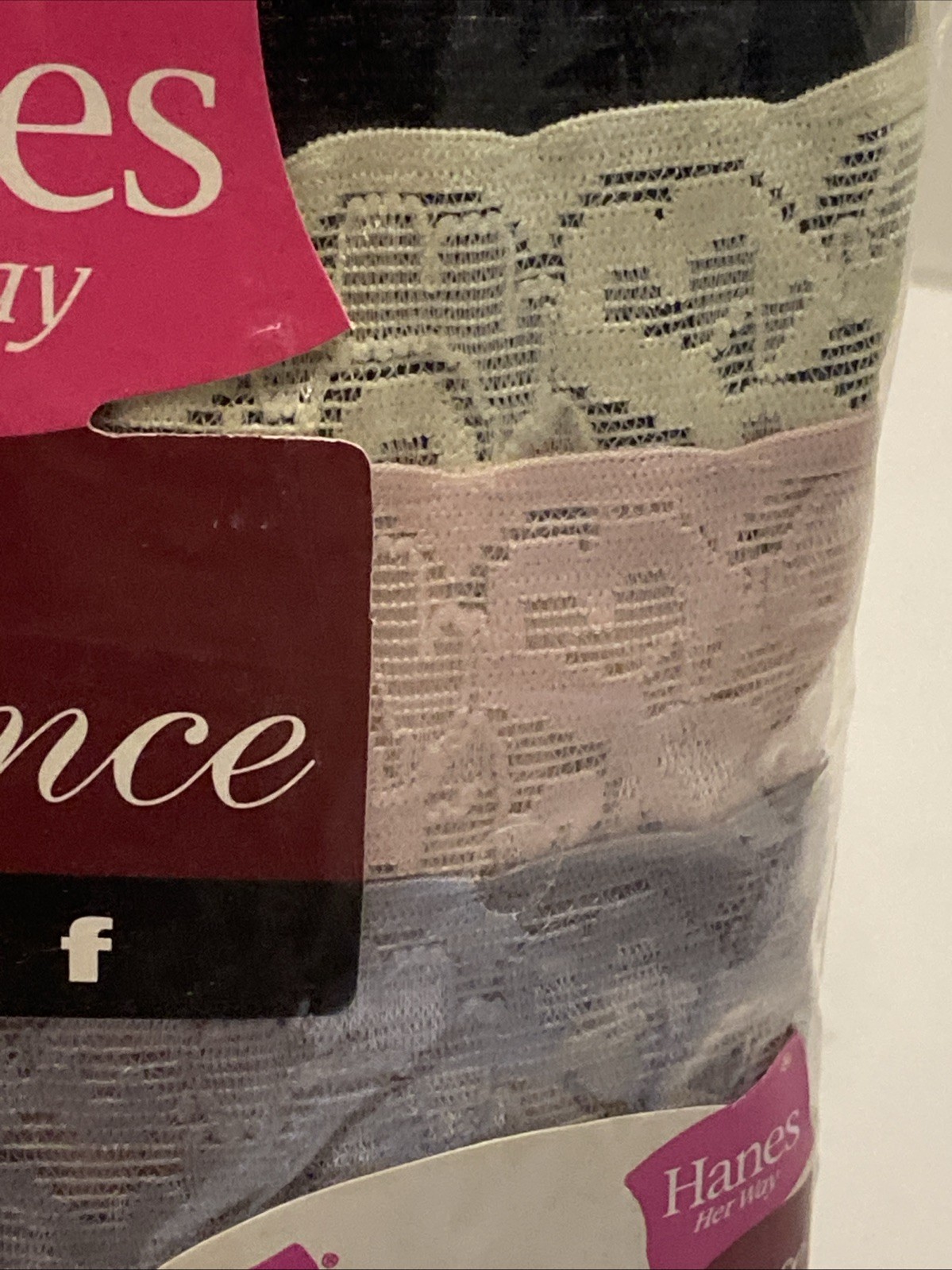 Hanes Elegance 5 Pack 100% Nylon Brief W/Lace Panties Size 8 XL Vintage 2004