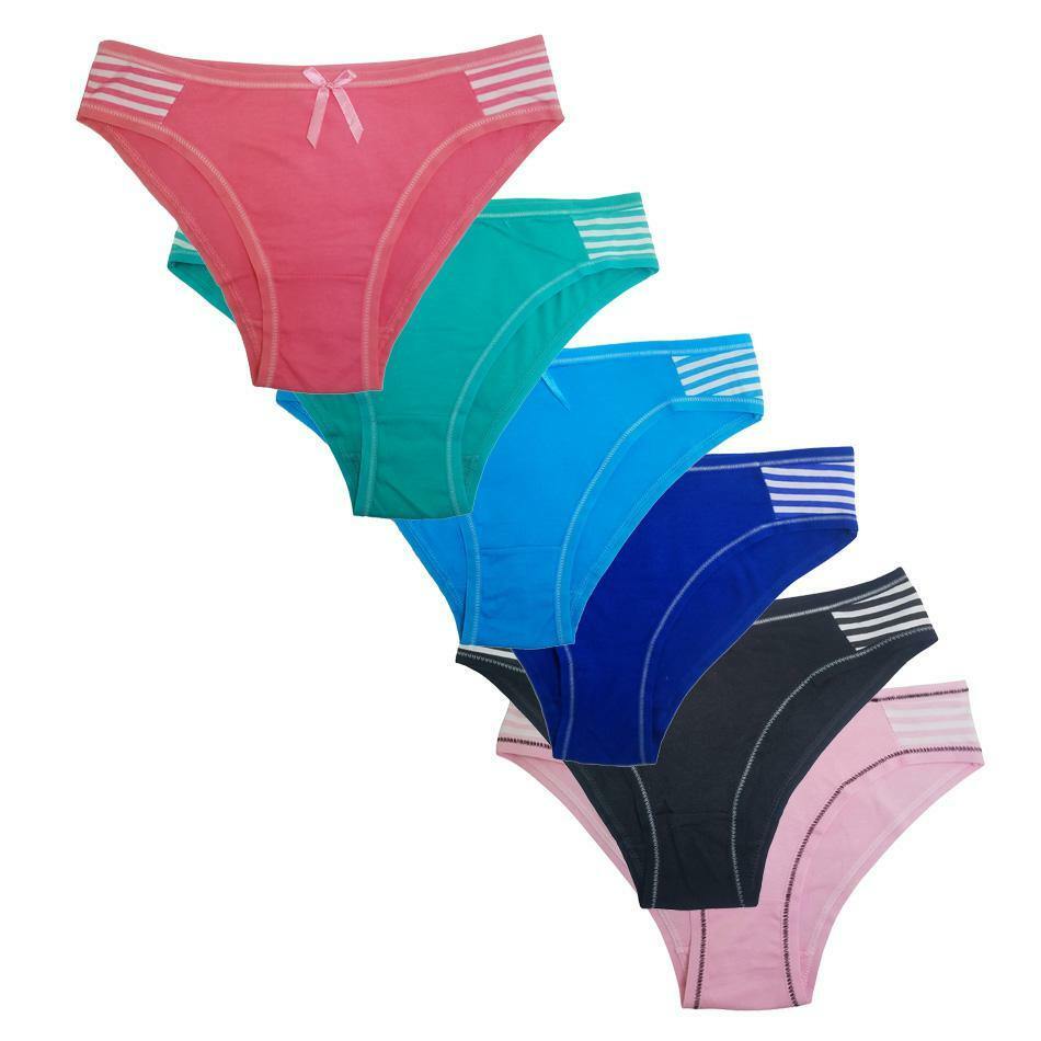 6-Pcs-Lot – Women’s Cotton Thongs G-string Underwear