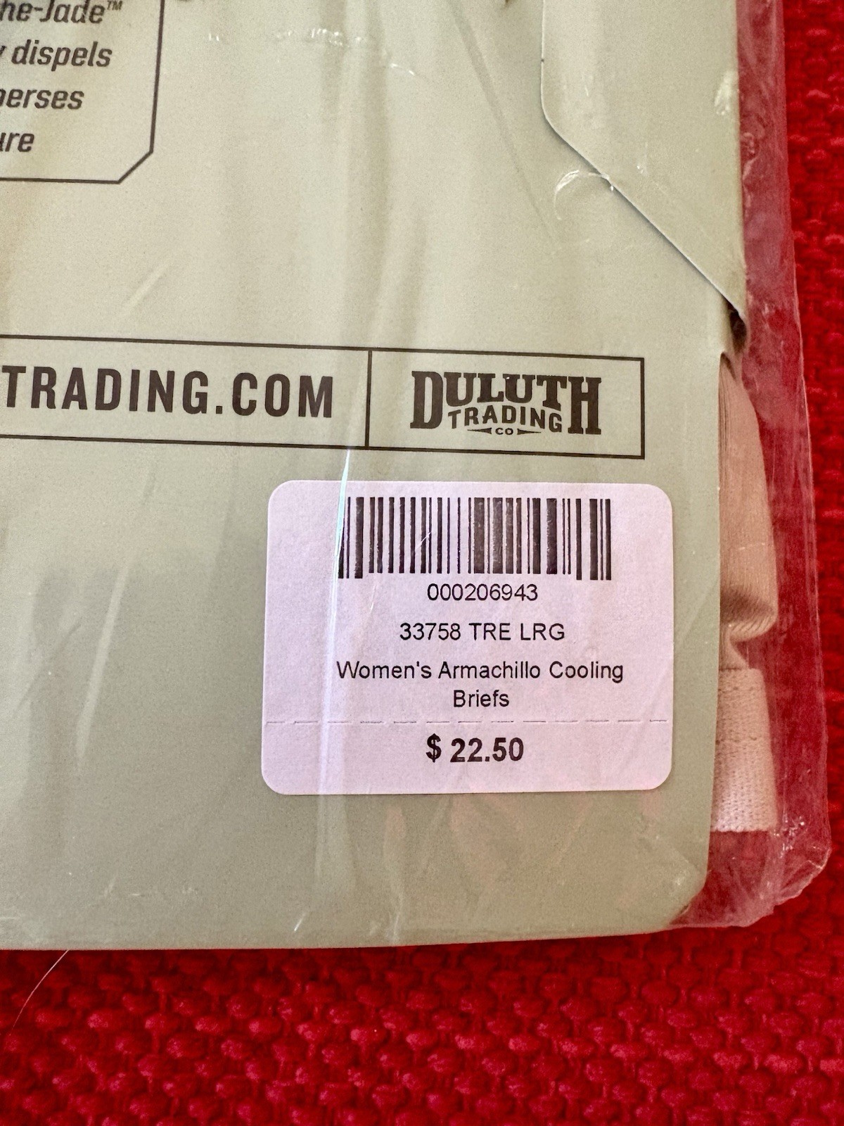 Duluth Women’s Armachillo Cooling Underwear Brief NWT-Tea rose Large Style 33758