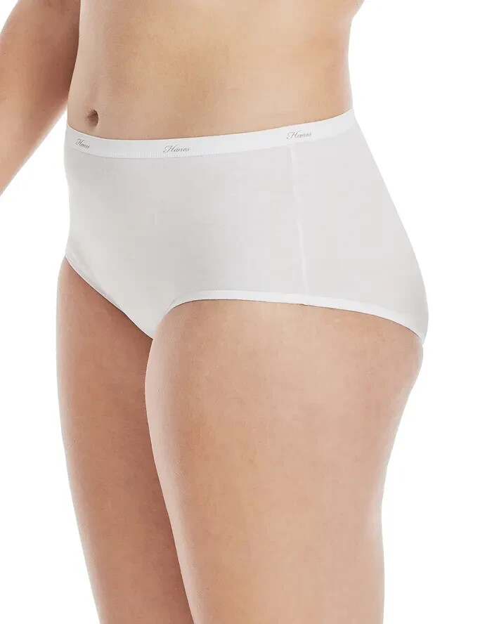 Hanes® Originals Women’s Brief Underwear, Moisture-Wicking, 6-Pack “100% COTTON”