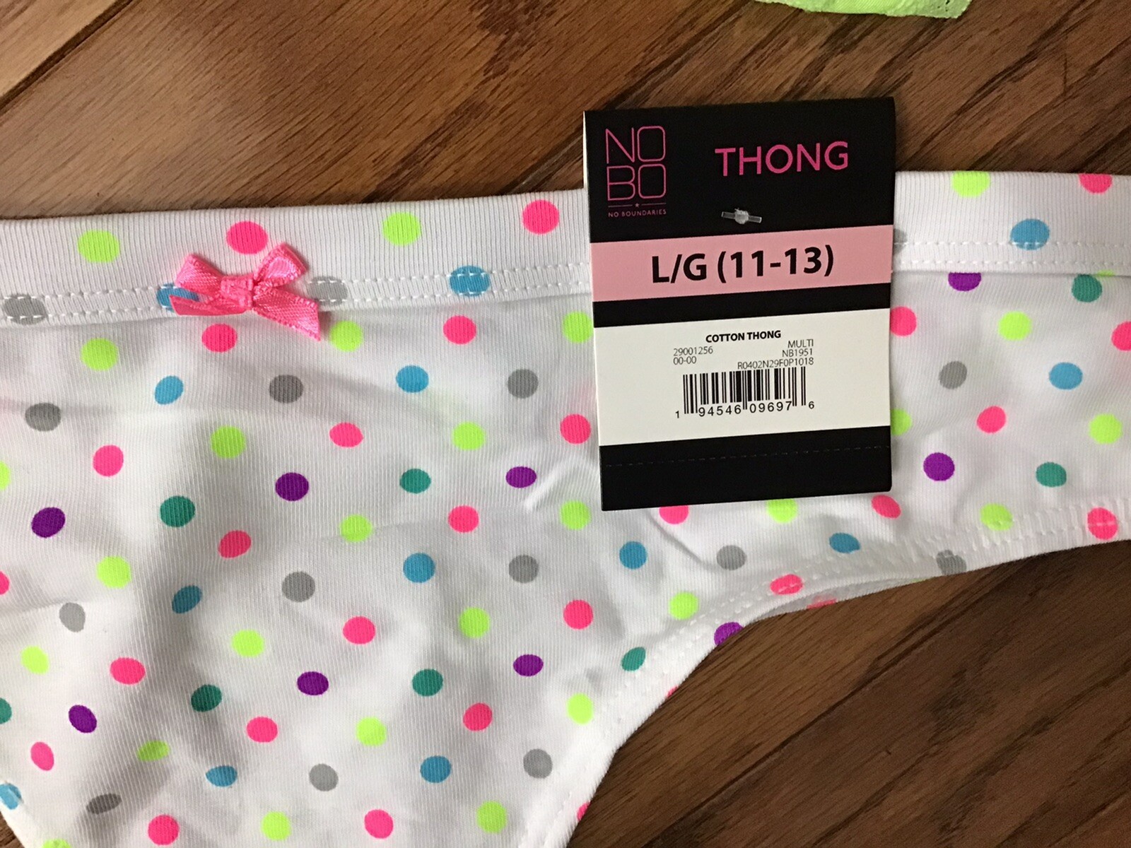 NWT NOBO No Boundaries Thong Panties Size Large (LOT OF 3 Thongs) (T15-10)