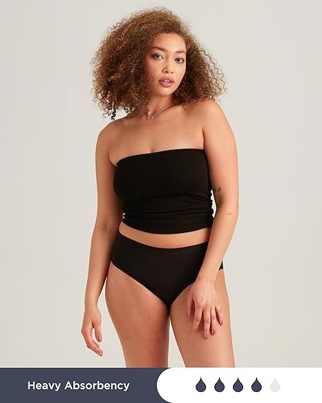Everywear by Saalt Black Leakproof Underwear Women’s Small (2-4) Brief Cotton