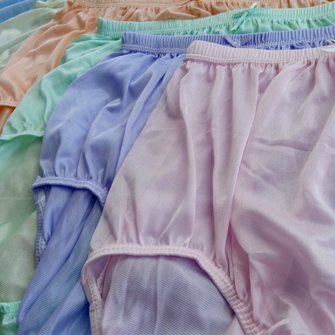 6x Vintage GRANNY High Waist Nylon Bikini Underwear Panties Briefs Plus Size 3XL