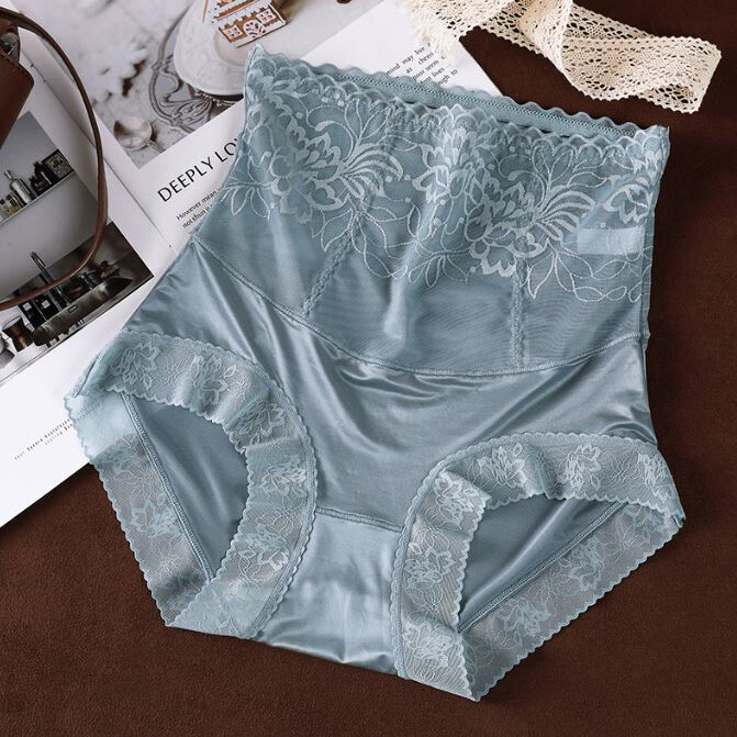 5 Pcs Lot Womens Satin Panties Sexy High Waist Sheer Briefs Underwear Lingeries