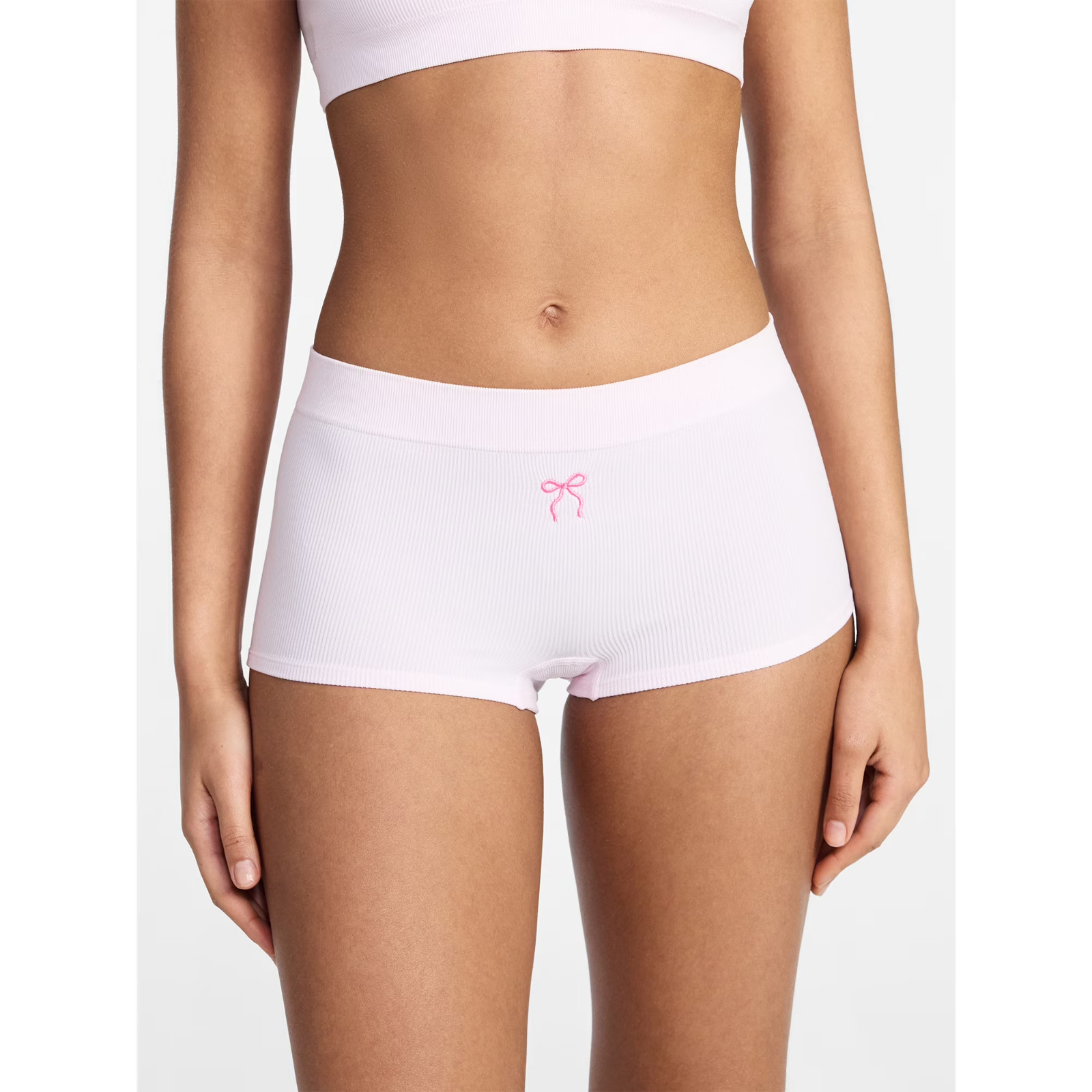 No Boundaries Womens Seamless Ribbed Boyshort Panties Multi Pack Underwear Set 3
