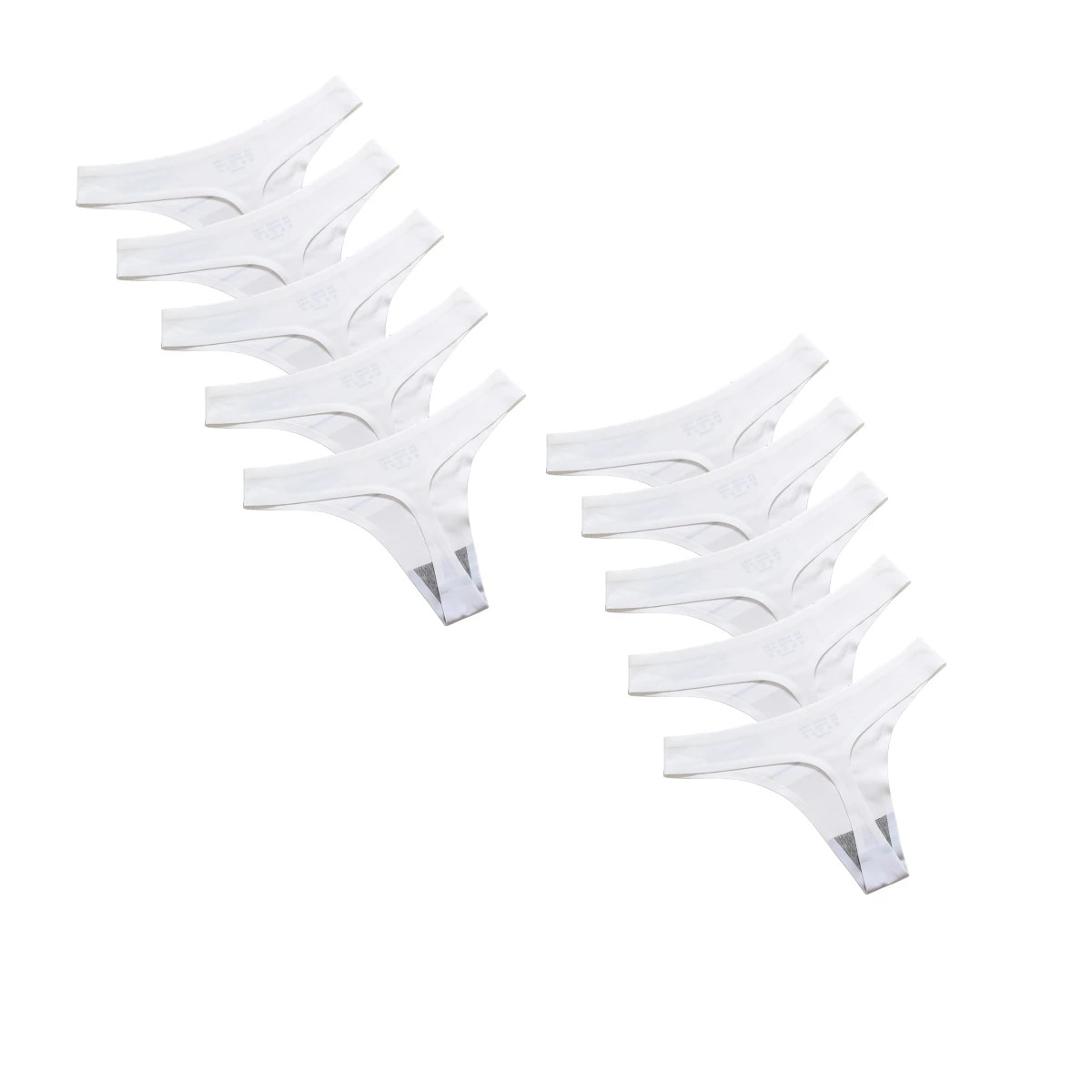 Seamless G String Panties Women’s Low Rise Solid Soft Stretch Underwear 10 Pcs