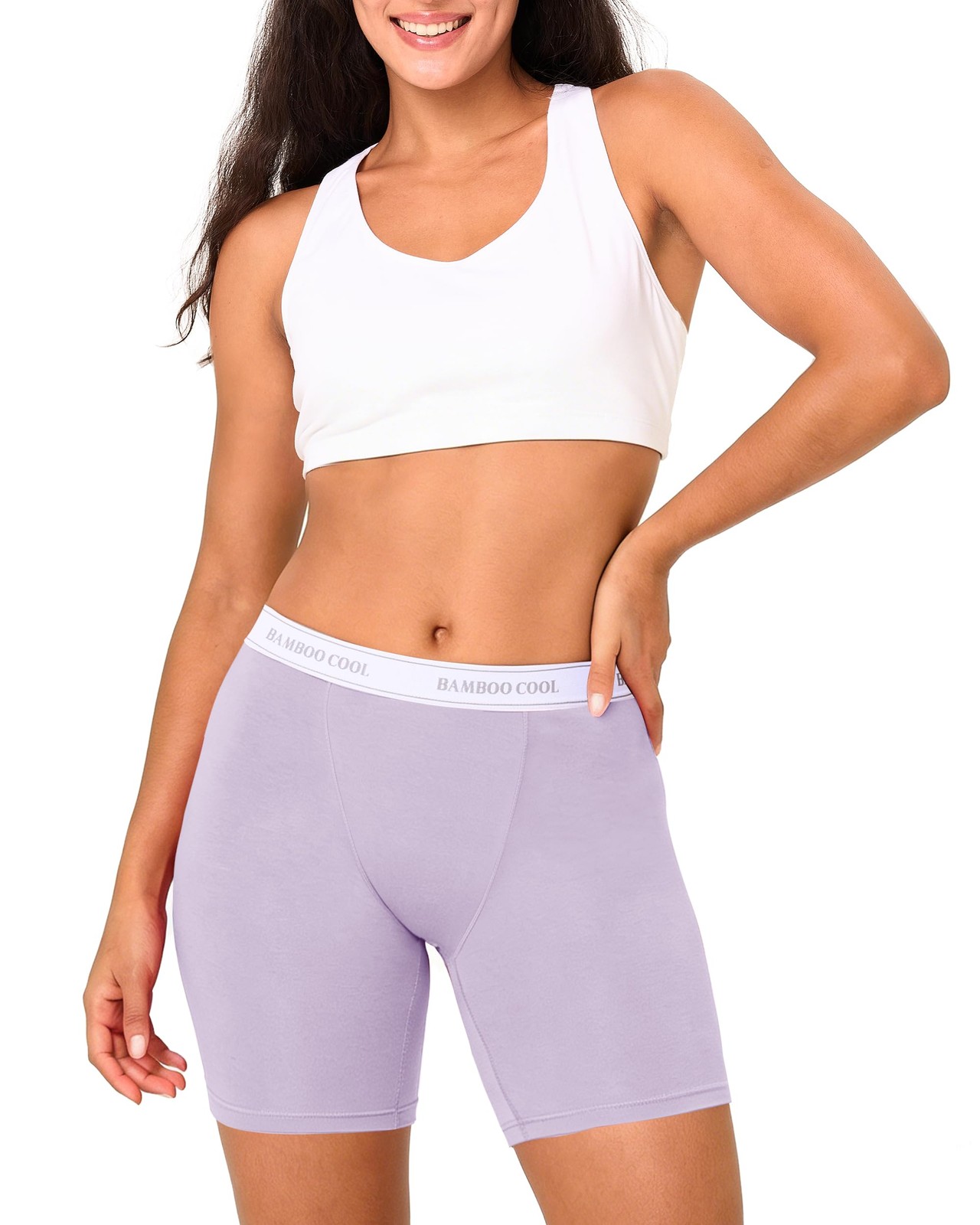 Bamboo Cool Womens Boyshorts Underwear Full Coverage Ladies Panties High