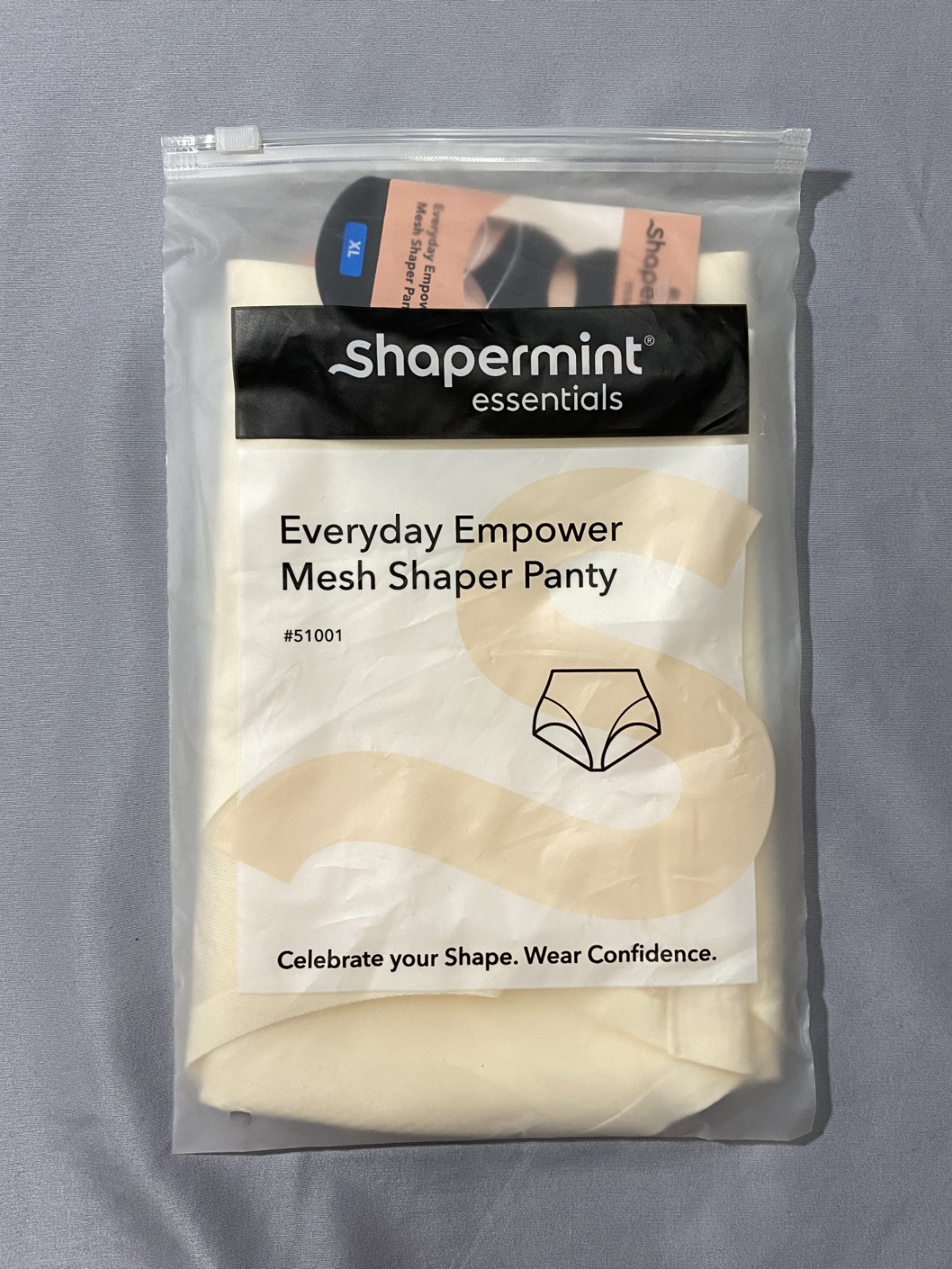 Shapermint Essentials Everyday Empower Mesh Seamless Shaper Panty NWT Chai XL