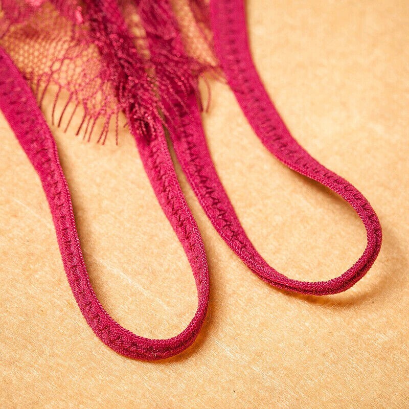 Sexy Women Crotchles Thongs G-string Panties See Through Lace Lingerie Underwear