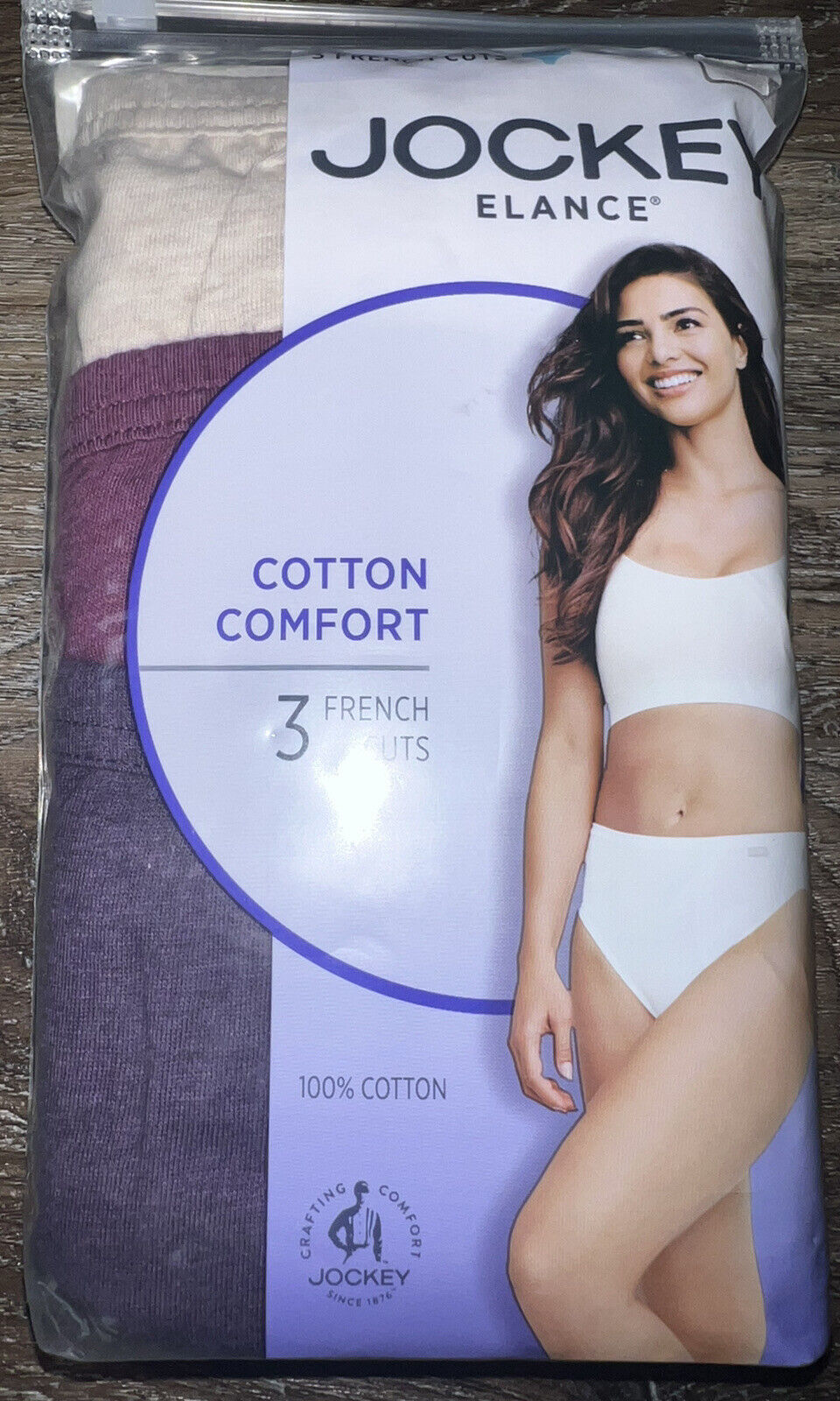 Women Jockey underwear French Cut 3-pack (PLUM HEATHER ASST) Cotton Comfort